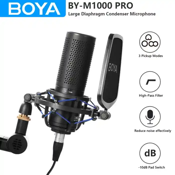 BOYA BY-M1000 Pro Large-Diaphragm Condenser Microphone
